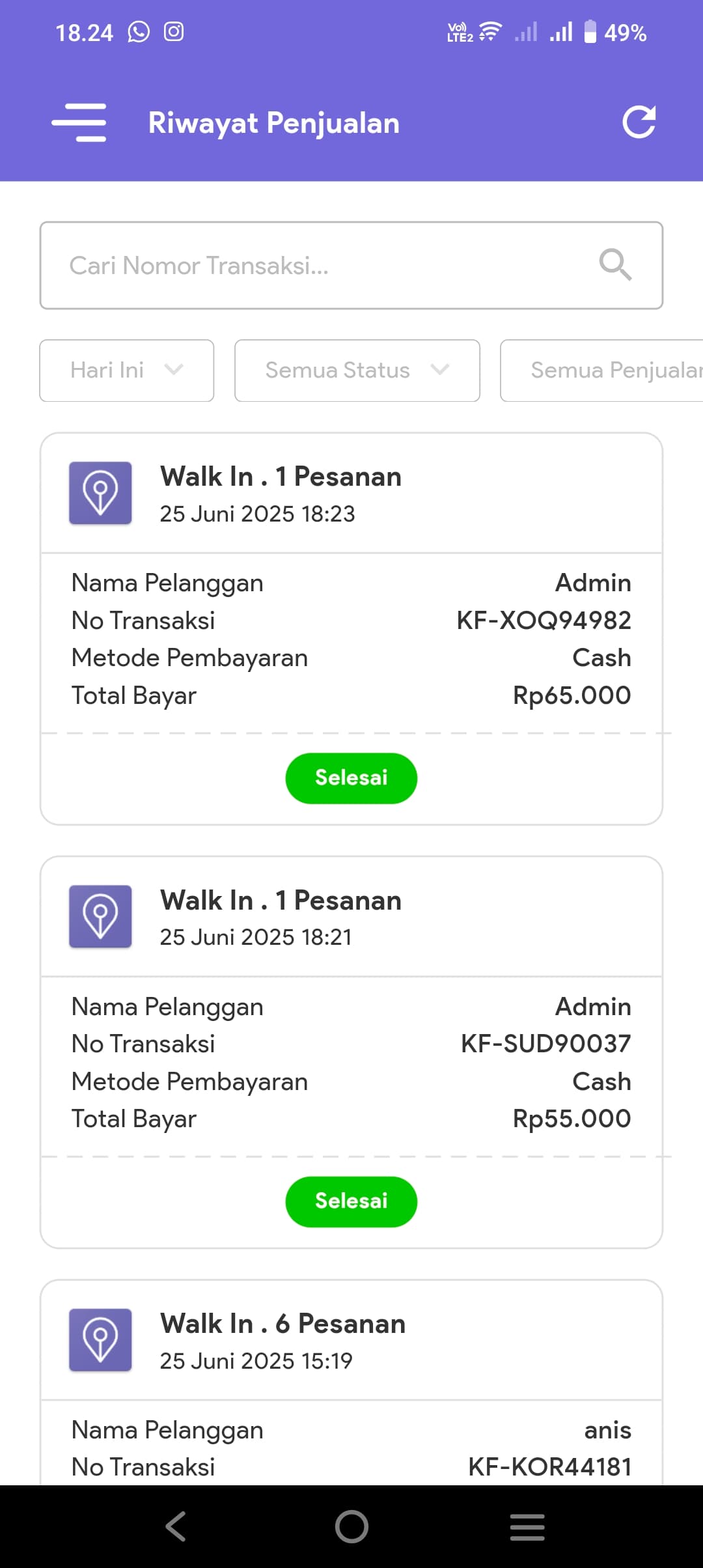 Riwayat Penjualan Atourin Bisnis